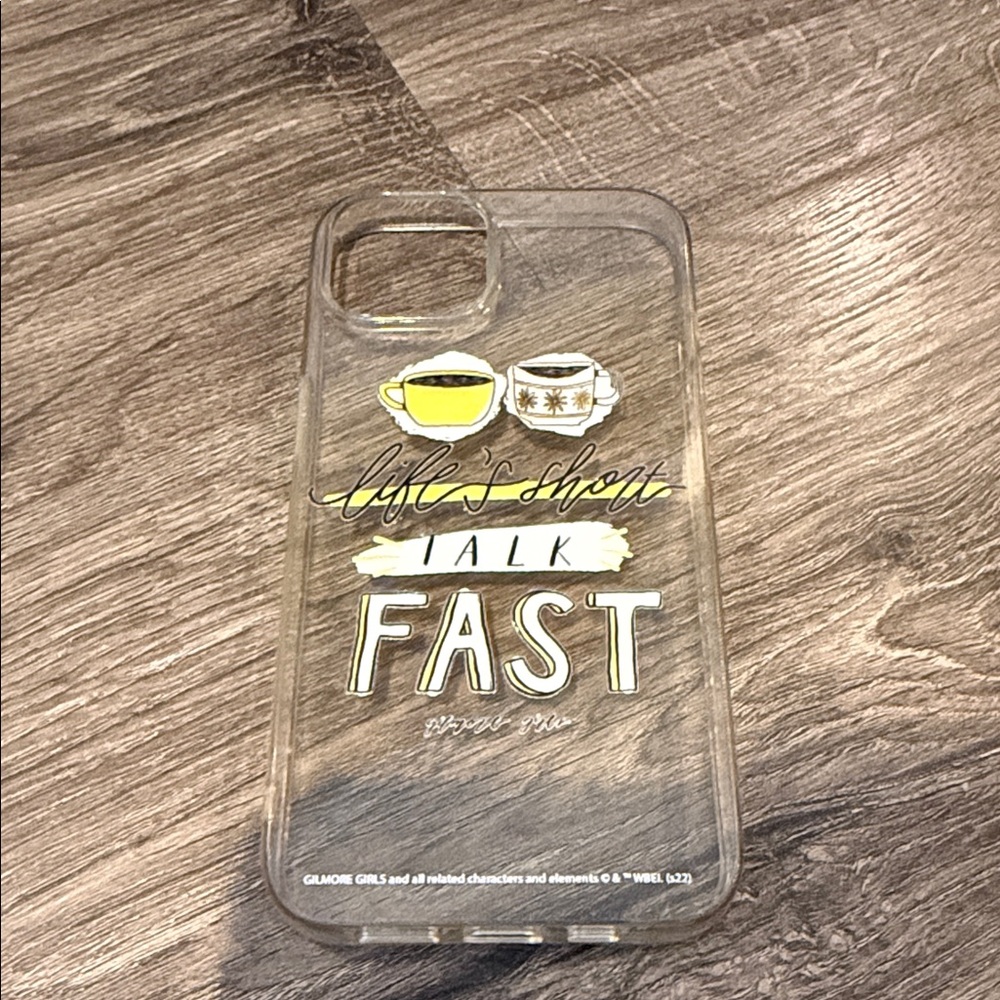 Warner Bros. "Gilmore Girls" branded phone case for an iPhone 14.